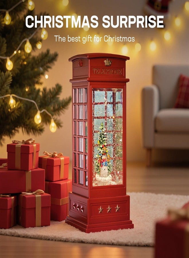 فانوس كرة الثلج الموسيقي من ميري بالس، مزين ببريق متلألئ، مع 8 أغانٍ، مثالي لتزيين عيد الميلاد وهداياه. - Image 4